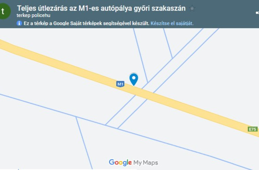  Teljes útlezárás az M1-es autópályán Győr térségében